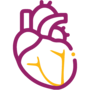 Stylized human heart icon for cardiology care in Bhopal